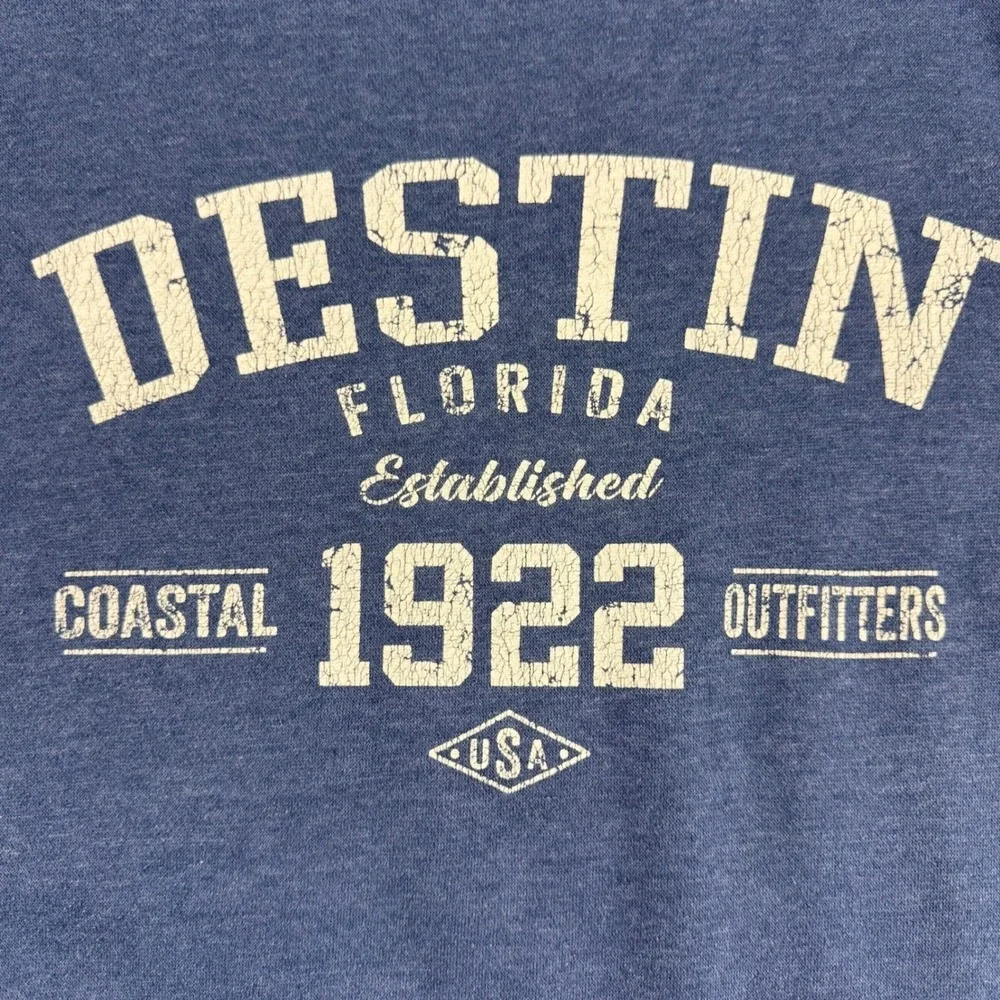 Pacific & Co Destin Florida Sweatshirt XL Blue Coastal Outfitters Unisex Comfy
